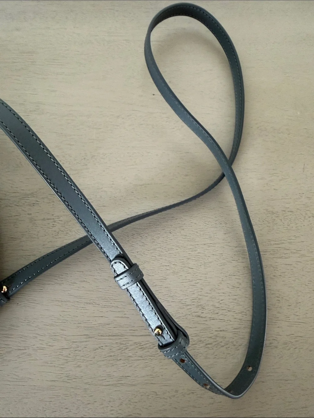 A.P.C. Half-Moon Leather Crossbody Bag in Black with Gold Logo